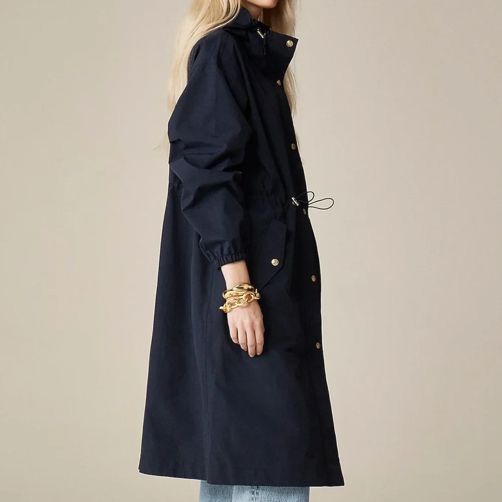 J crew navy blue Perfect raincoat